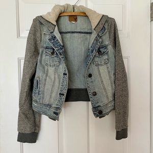 American Eagle Denim Jean Hoodie Jacket